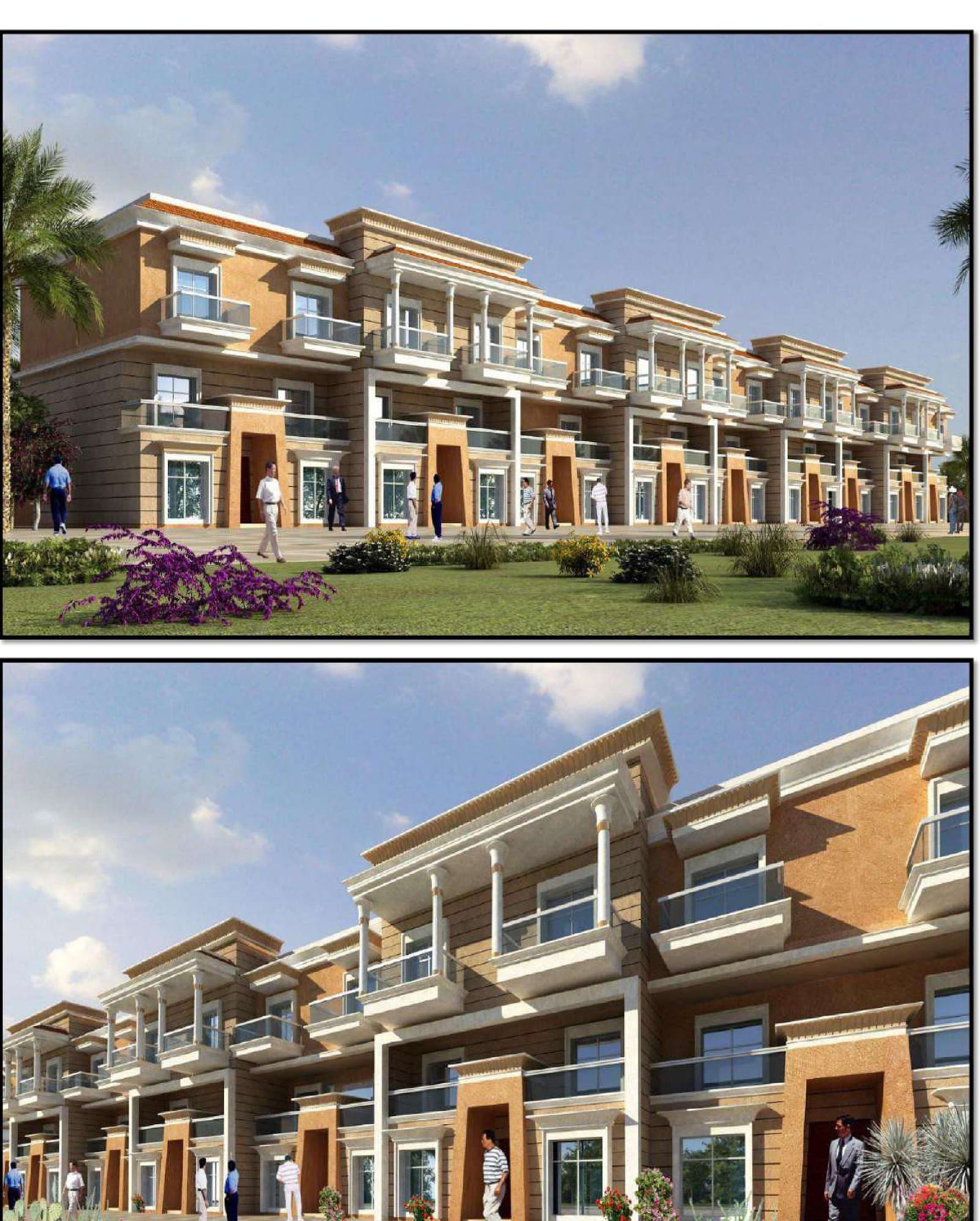 Exterior frontage with attached residential units