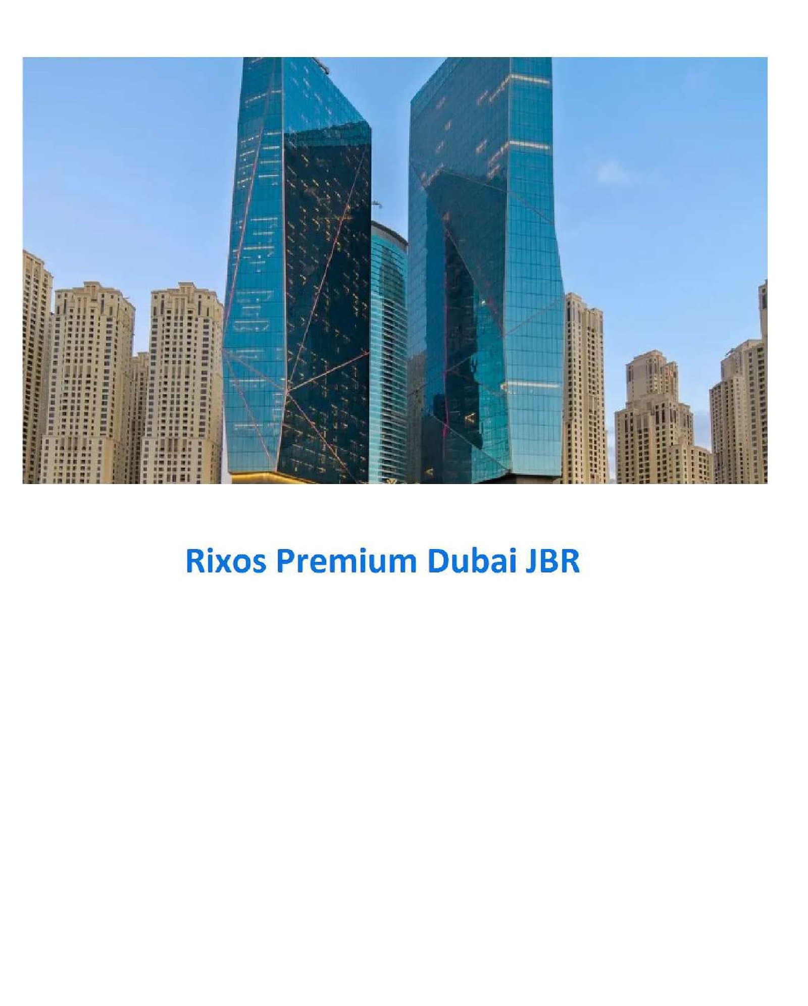 Rixos Premium JBR — twin-tower exterior